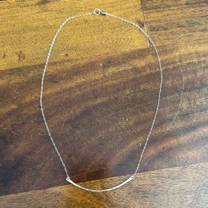 Delicate Gold Bar Pendant Necklace